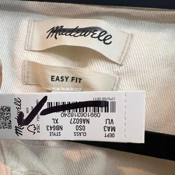 NWT Org $98 madewell Garment dyed Work shirt men XLarge - Picture 2 of 4